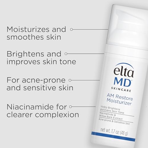 Bundle of EltaMD UV Clear Face Sunscreen SPF 46 + EltaMD AM Restore Face Moisturizer