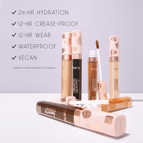 tarte creaseless creamy full-coverage concealer - 53N deep neutral (deep skin with a balance of warm & cool undertones) - full size