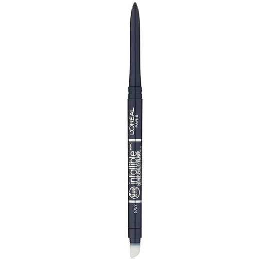 L'Oreal Paris Makeup Infallible Never Fail Original Mechanical Pencil Eyeliner with Built in Sharpener, Navy, 0.008 oz.