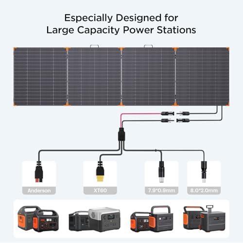 N-Type 16BB 450W Portable Solar Panel,Road Trip Essentials,38V Foldable Solar Charger for Power Station, 25% High Efficiency IP68 Waterproof 4 Reinforced Kickstands for Camping RV Hurricane
