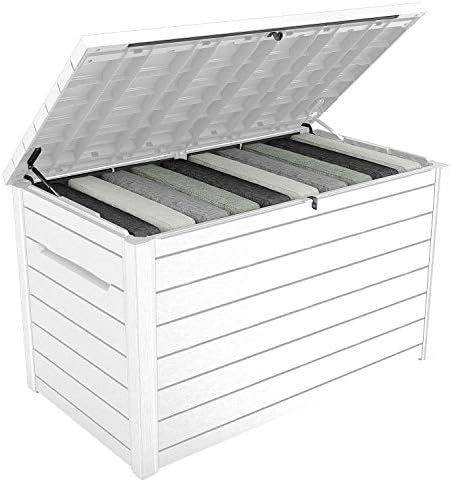 Keter XXL 230 Gallon Deck Storage Box Outdoor Patio Container ~ White