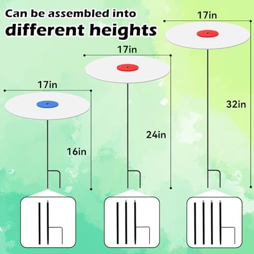 3Pack- 17in Plants Shade Cover for Outdoor Plants, 65% Sunblock garden Shade Cloth, Garden plant umbrellas for flower, Sun Shade for Plants