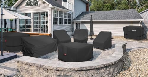 Porch Shield Fire Pit Cover - Waterproof 600D Heavy Duty Fade Resistant Square Patio Fire Pit Table Cover Black - 36 x 36 inch