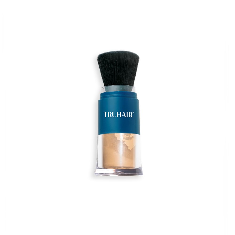 TRUHAIR Color Fibers Root Coverage & Density Booster | Quick-Apply Touch Up Hair Color | Natural Matching, Gray Hair Cover Up - 11 Colors Available (Blonde)