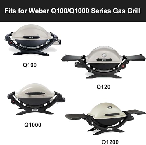 Cast Iron Griddle for Weber Q1000 Q1200 Q1400 Q100 Q120 Q140 Grill Accessories, for Weber Baby Q Accessories 7582 65810 7644 Griddle Plate Grill Parts 50060001 50060301 386001 386002, 1PC