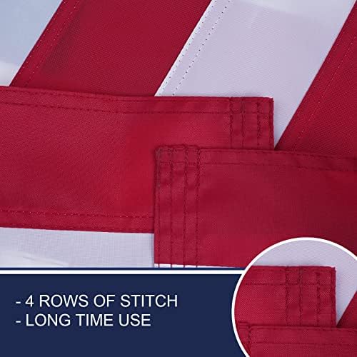 Bradford Betsy Ross Flag 3x5 ft Outdoor Embroidered 13 Star American Flags Heavy Duty, Double Sided Colonial Flag 13 Stars for 4th of July Memorial Day Use Long Lasting