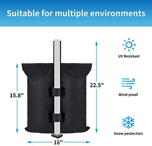 Canopy Weight Bags(120 lbs) for Pop up Canopy Tent, 1680D Heavy Duty Leg Weights - Set of 4