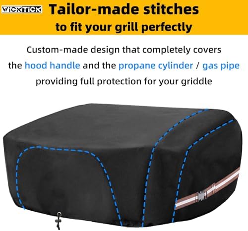 Griddle Cover for Blackstone 22 inch Tabletop Griddle with Hood, Full Coverage Propane Fuel Cylinder, Waterproof 600D Heavy Duty Grill Covers Outdoor BBQ Grilling Accessories