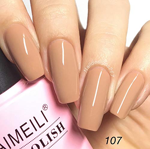 AIMEILI Soak Off U V LED Hema Free Nude Gel Nail Polish - Stella Anethum (107) 10ml