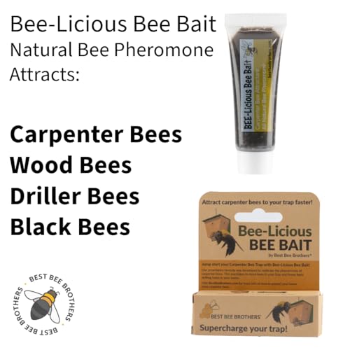 Best Bee Brothers Bee-Licious Bee Bait, All-Natural Carpenter Bee Lure, 10 ml Squeeze Tube