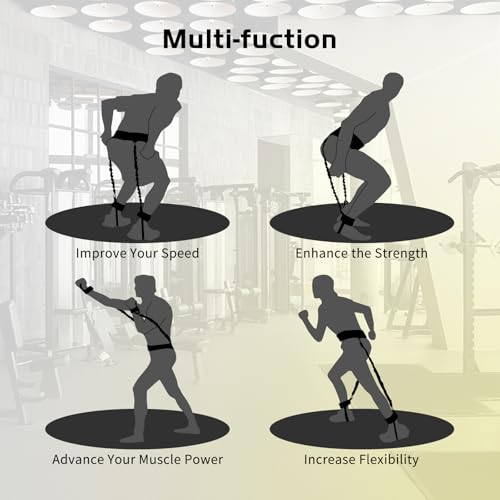 Vertical Jump Trainer: Leg Strength Training Tool with Resistance Bands - Speed & Agility Jumping Exercise Equipment for Basketball Volleyball Football