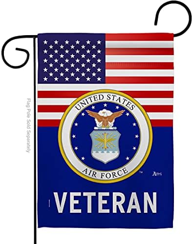 US Air Force Veteran Flag Home Decorations Official Armed Forces USAF American Flags For Outside House Banner Garden Remembrance Retire Military Memorabilia Memorial Wall Art Lawn Porch Room Poster Veteran Gifts Gifts Made In USA