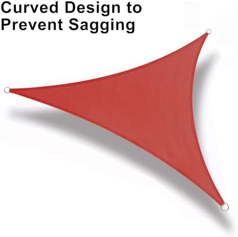 LOVE STORY 16' x 16' x 16' Triangle Sun Shade Sail Canopy Sunshade for Outdoor Patio Garden Backyard, Terra Red (We Make Custom Size)