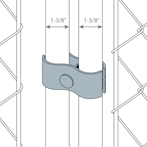 10 Set Chain Link Fence Panel Clamps 1-3/8" Dog Kennel Panel Clamp for Round Pipe Panel Frame
