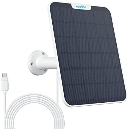 Reolink 12W Solar Panel White, Non-Stop Solar Power Supply for All Wireless Battery Camera Outdoor, Compatible with TrackMix/Argus PT Ultra/Duo 2/Eco Ultra/3 Ultra, Waterproof, Reolink Solar Panel 3