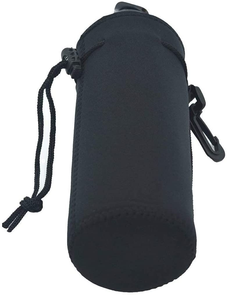 Water Bottle Sleeve, Protable Neoprene Insulated Water Bottle Cooler Cooler Carrier Cover Sleeve Tote Bag Pouch Holder Strap for Kid Children Women MEN Biker (BLACK 2 PACK)