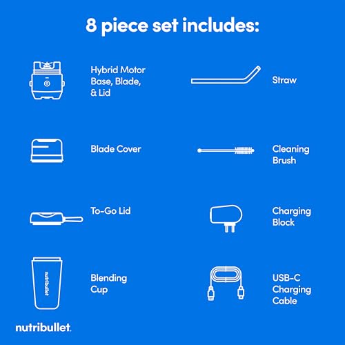 nutribullet Flip Portable Blender with Insulated Cup, Cordless, Black, NBPB50350AK