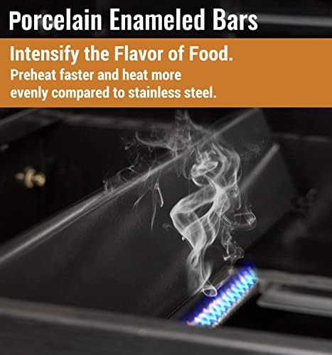 17.5-Inch Flavorizer Bars for Weber Genesis Grill Parts, Replacement for Genesis 300, E-310 E-330 Series with Front-Mounted Control (NOT Fit for Genesis II), Porcelain-enameled, 7620, 5-Pack