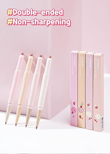 COLORGRAM All In One Over-Lip Maker 02 Cool Pink | Versatile Lip Liner & Contour with Natural Shades, Matte finish, Bigger and Fuller Lips, Plumping effect, Smooth creamy texture