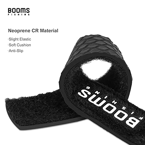 Booms Fishing RS3 5.9" Fishing Rod Wrap Pole Straps for The Tip of The Rods, Black 6pcs