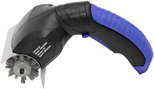 Flame King Electric BBQ Grill Brush Cordless and Rechargeable Stainless Steel Bristles,Black