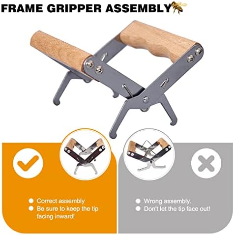MayBee Double Sieve Honey Harvesting Kit for Beekeepers, Beekeeping Starter Kit Set of 5, Double Sieve Honey Strainer Stainless Steel, Frame Grip, Uncapping Fork, Honey Gate, Honey Filter Bag