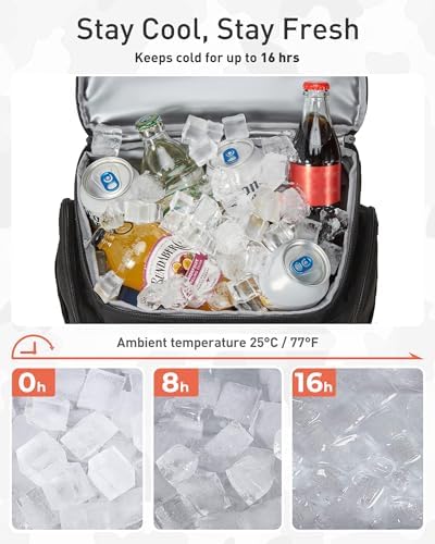 TOURIT 30L (42 Cans) Tactical Cooler Backpack – Military-Grade Insulated Back Pack with 16H Ice Retention, Leakproof Multi-Pocket Cooler Bag for Camping & Hiking, Featuring DIY Hook & Loop Panel