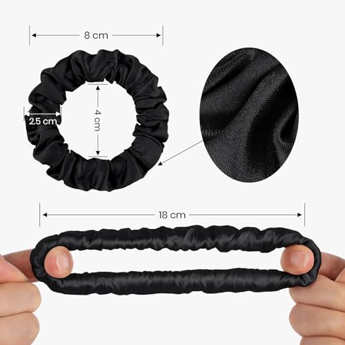 LILYSILK Silk Hair Scrunchies/Ties for Frizz & Breakage Prevention, 100% Mulberry, No Damage, Elastic ponytail Holders, 1Pc, Claret