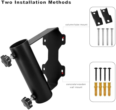 Heavy Duty Flagpole Mount Bracket for Balcony Railing Truck Flag Pole Holder Clamp,Flag Pole Holder Bracket Wall Mounted,Horizontal and Vertical Railings Installation,Strong and Rust Free
