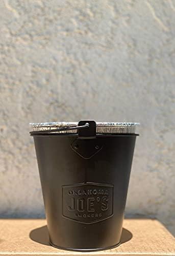 (15 Pack) Grease Bucket Liner Compatible with Pit Boss Grills 67292 Foil, Oklahoma Joe's 9518545P06, Rec Tec Large Bucket & Other Grill Bucket Accessories l 6.3” x 6.0” l Disposable Aluminum
