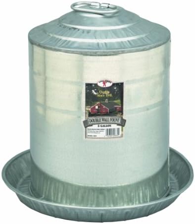 Miller 9835 5-Gallon Galvanized Poultry Fountain