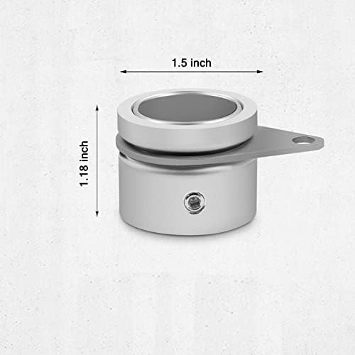 Flag Pole Rings, Aluminum Alloy Flagpole Rings 360° Rotating Anti Wrap Flag Mounting Ring, Spinning Flag Pole Clips with Carabiner for 0.75-1.02 Inch Diameter- Pack of 4 (Matte Silver)