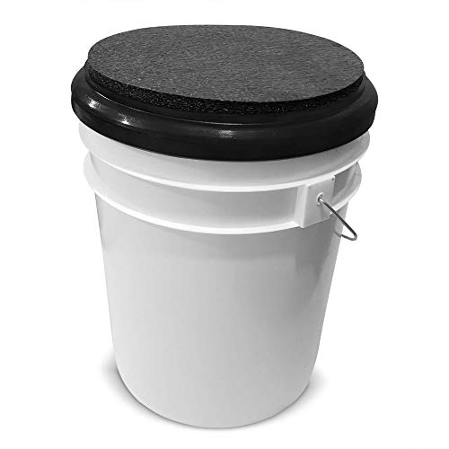 Black Padded 5 Gallon Bucket lid seat by Bucket Lidz