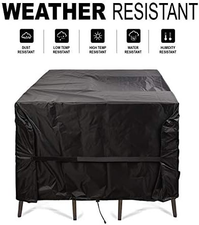 Patio Conversation Set Cover Patio Furniture Set Cover Outdoor Sectional Sofa Set Covers Waterproof Dining Table Chair Set Cover Heavy Duty 90 inch L x 64 inch W x 28 inch H