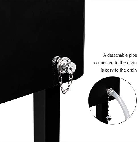 VINGLI 80 Quart Rolling Ice Chest, Portable Patio Party Bar Drink Cooler Cart, with Shelf, Beverage Pool with Bottle Opener