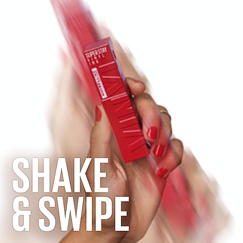 MAYBELLINE Super Stay Vinyl Ink Longwear No-Budge Liquid Lipcolor Make Up, Highly Pigmented Color and Instant Shine, Upbeat, 1 Count