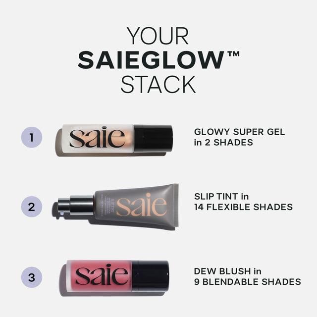 Saie Slip Tint SPF 35 Tinted Moisturizer - Light Coverage Moisturizer + Broad Spectrum Zinc Oxide Sunscreen with Hydrating Hyaluronic Acid - Shade Nine + Half (1.35 oz)