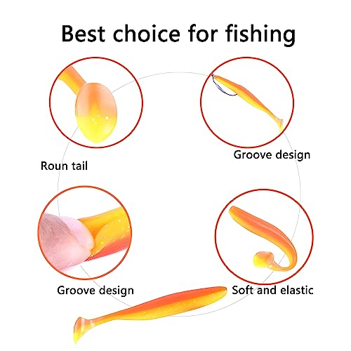 LURESMEOW Paddle Tail Swimbaits,Soft Plastic Fishing Lures Swim Baits for Bass Fishing,30/50/100pcs with Box,Soft Plastic Swimbaits for Bass Trout Crappie Lures Kit for Saltwater Freshwater