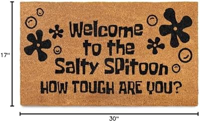 MAINEVENT Welcome to The Salty Spittoon Door Mat 30x17 Inch, Salty Spittoon Doormat, Welcome Mat, Funny Nerd Gift Geek Decor Funny Nerdy Decor