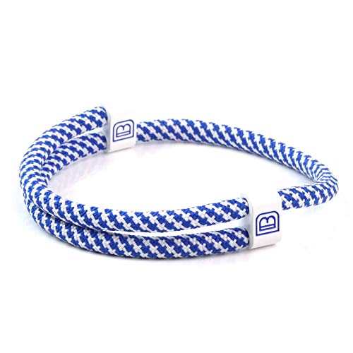 Dowling Brothers Paracord Adjustable Handmade Sport Bracelet (Blue and White)