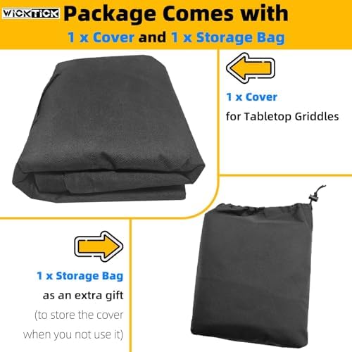 Griddle Cover for Blackstone 22 inch Tabletop Griddle with Hood, Full Coverage Propane Fuel Cylinder, Waterproof 600D Heavy Duty Grill Covers Outdoor BBQ Grilling Accessories