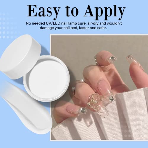 AZUREBEAUTY Clear Dip Powder for Nails, Essential Transparent Dipping Build Powder Crystal French Art Starter Manicure Beginner DIY Salon Home Gift, 1 Oz/28g