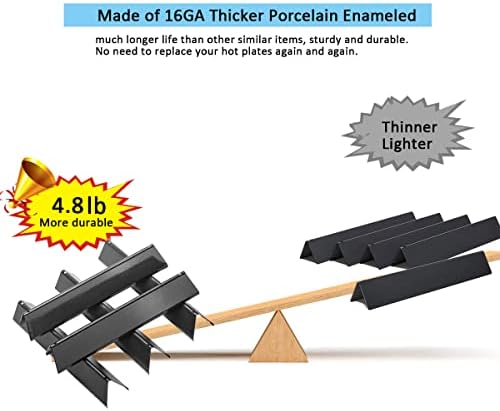 Spirit e310 7636 Flavorizer Bars & 69787 Grill Burner for Weber Spirit and Spirit II 300 Series E310 E320 E330 S310 S320 S330 68950 with Front Control, Grill Parts 15.3" Heat Plate, 18" Burner Tube