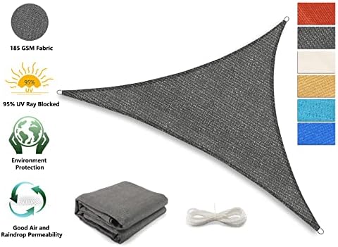Tronssien Triangle 16'x16'x23' Sun Shade Sail, 95% UV Blockage Canopy Awning for Outdoor Patio and Garden, Yard Activities
