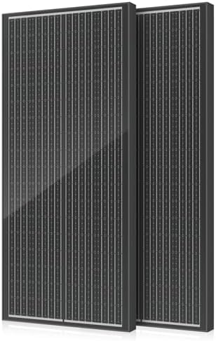 18BB 200W Solar Panel, 2Pcs N-Type 12V/24V 100 Watt Solar Panels, 25% High Efficiency Monocrystalline Solar Module, for RV, Boat, Marine, Trailer, Farm, Rooftop and Home Off-Grid System