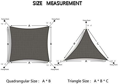 Tronssien Rectangle 10'x13' Sun Shade Sail,95% UV Blockage Canopy Awning for Outdoor Patio and Garden, Yard Activities