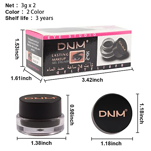 evpct 2Pcs Light Dark Blue Gel Eyeliner Pencils Eye Black Face Paint Stick Lipstick Halloween Makeup Set Waterproof Smudge Proof Eyeliner Pen Crayon Smokey Eye delineador de ojos contra el agua