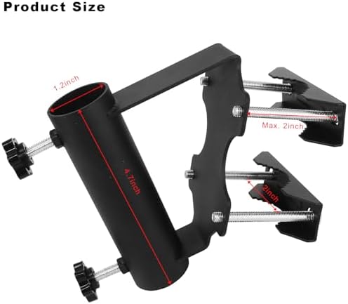 Heavy Duty Flagpole Mount Bracket for Balcony Railing Truck Flag Pole Holder Clamp,Flag Pole Holder Bracket Wall Mounted,Horizontal and Vertical Railings Installation,Strong and Rust Free