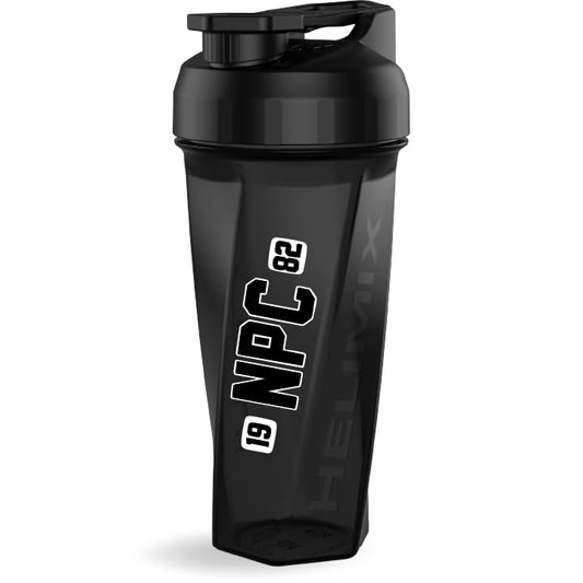 HELIMIX 2.0 NPC Officially Licensed Vortex Blender Shaker Bottle Holds upto 28oz | No Blending Ball or Whisk | USA Made | Portable Pre Workout Whey Protein Drink Shaker Cup | Mixes Smoothies Shakes
