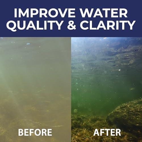 Ultimate Pond Bacteria, Outdoor Pond & Lake Natural Beneficial Bacteria Treatment, Aquatic Odor Reducer & Sludge Digester, Fish, Plant, & Livestock Safe, Easy Dosing Liquid, 1 Gallon Bottle